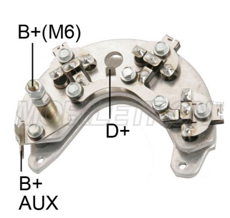 Rotating diodes clearance alternators