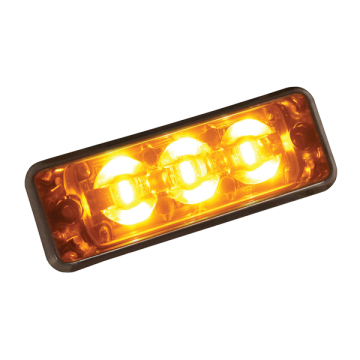 3 LED Slim Amber Srobe Warning Light Guardian Automotive LED3SLA