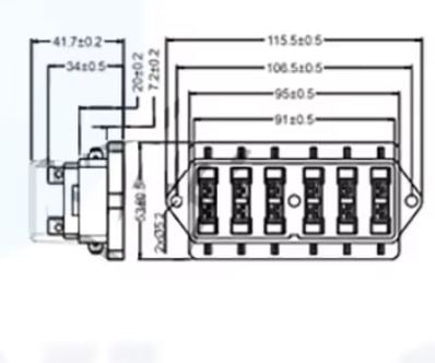 6 Way Circuit Ato Blade Fuse Box / Holder Dual Voltage 12V 24V MURE K326M