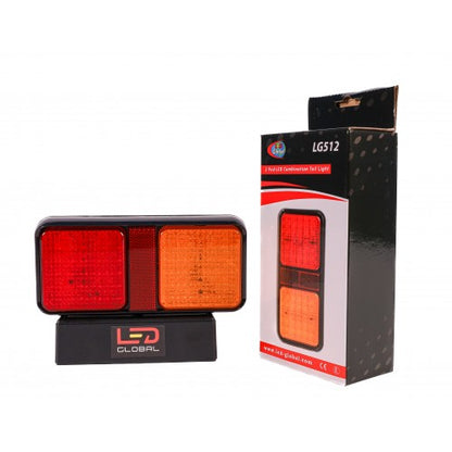 Dual Pod 12v or 24v Led Rear Combination Light Stop, Tail, Indicator, Reflector, ECE Approved Led Global LG512