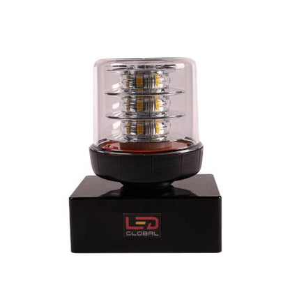 LED One Bolt Amber Warning Beacon With Clear Lens LED Global LG689