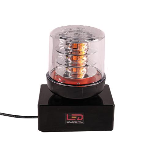 LED One Bolt Amber Warning Beacon With Clear Lens LED Global LG689