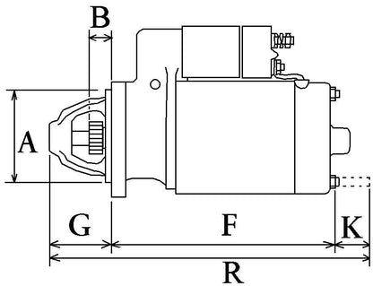 New 12v Starter Motor to fit Arona Lombardini Ferrari BMW Piaggio Mosa Hatz 112172 - Mid-Ulster Rotating Electrics Ltd