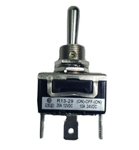 On/Off/On Toggle Switch Flick 3 Spring Loaded Terminals 12V 16A 24V Cargo 180587 - Mid-Ulster Rotating Electrics Ltd