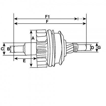 Starter Motor Clutch Assembly Drive Pinion Bendix HC-CARGO Replacing Bosch SDV3799 130317 - Mid-Ulster Rotating Electrics Ltd