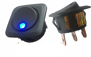 On Off Rocker Switch 12V Blue Square Round Led Car Dash Robinson K762 - Mid-Ulster Rotating Electrics Ltd