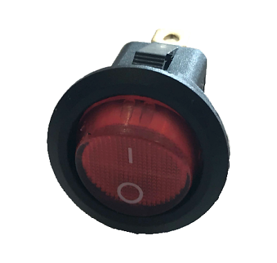 On / Off Rocker Switch Red Round Circular 12V 24V Illuminated Mure Sw.1Red - Mid-Ulster Rotating Electrics Ltd