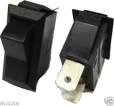 On Off Switch Rectangle Black Rocker 12V Robinson K400 - Mid-Ulster Rotating Electrics Ltd