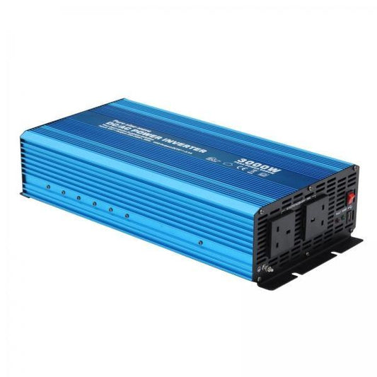 3000W Continuous Power Inverter Pure Sine Wave 24v DC to 230V AC Off-grid On/Off switch 5m cable IPC-3000-24 - Mid-Ulster Rotating Electrics Ltd