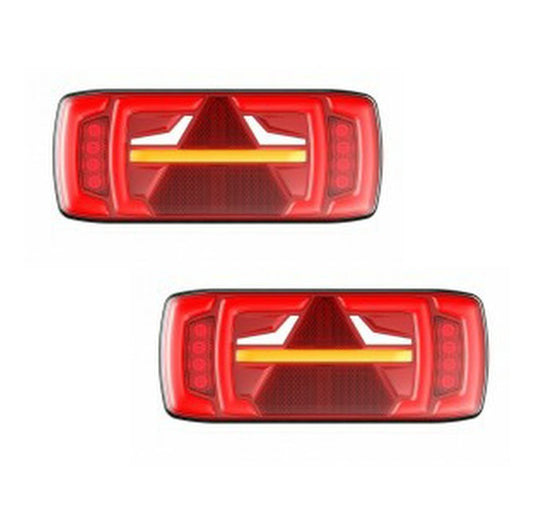 2 x 12v or 24v Led Rear Combination Neon Glow Light with Dynamic Indicator ECE Approved LED Global LG554 LG555