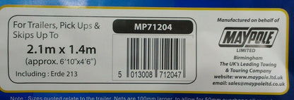 Heavy Duty Trailer Cargo Net Cover To Fit Erde Trailers Genuine Maypole Mp71204 - Mid-Ulster Rotating Electrics Ltd