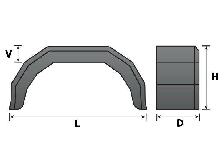 Pair Plastic Trailer 8" Mudguard Bradley Erde Ifor williams Etc. Maypole Mp265 - Mid-Ulster Rotating Electrics Ltd