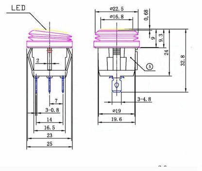 On Off Rocker Switch Green Round Waterproof 12V Mure Sw.Wtr.1Green - Mid-Ulster Rotating Electrics Ltd