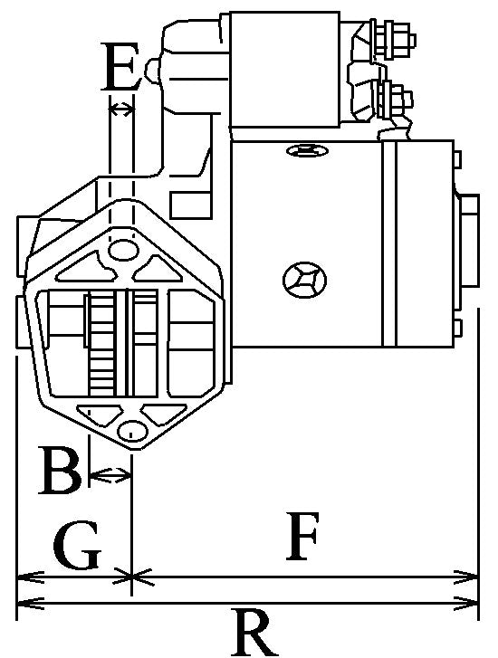 New 12v Starter Motor As Fitted To Briggs & Stratton / John Deere (Short) 110634 - Mid-Ulster Rotating Electrics Ltd