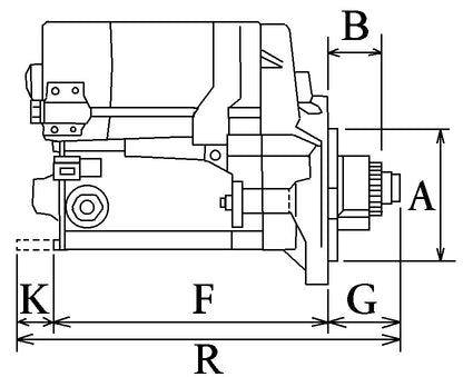 New 12v Starter Motor To Fit Kubota Engines and Various Agricultural Vehicles & Mini Diggers 110447 - Mid-Ulster Rotating Electrics Ltd