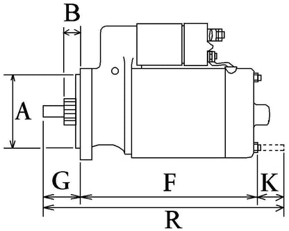 Starter Motor 12v 1.7KW To Fit Volkswagen, Vag, Audi, Seat, Skoda Etc. Cargo 113842 - Mid-Ulster Rotating Electrics Ltd