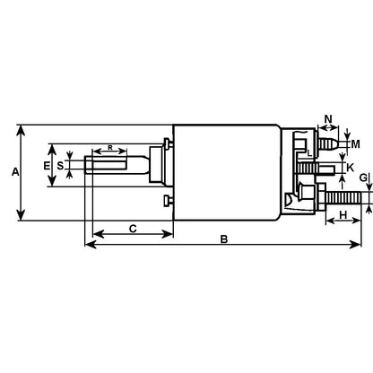 STARTER MOTOR SOLENOID BOSCH TYPE FORD FIESTA KA STREETKA VOLVO 12V CARGO 138763 - Mid-Ulster Rotating Electrics Ltd